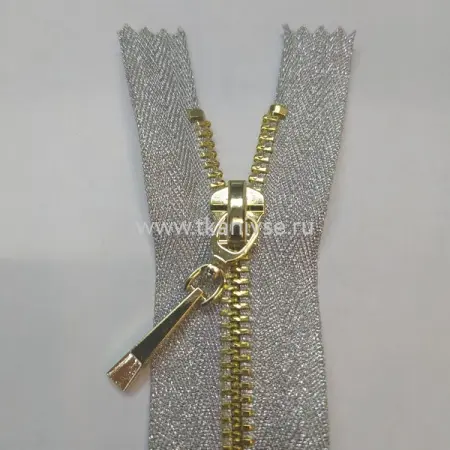 молния декор золото-парча серебро
